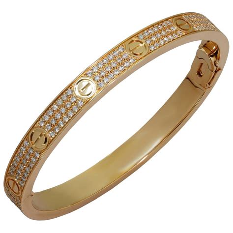 rose gold cartier bangle|cartier gold bangle with diamonds.